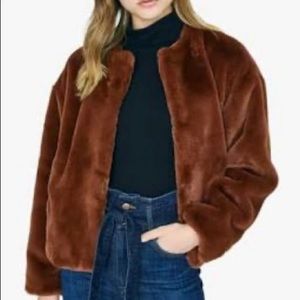 Anthropologie fur coat